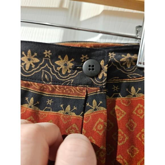 Vintage Jones New York Silk Skirt 12 NWT Marrakech Print Red Black Floral Boho - Picture 3 of 7